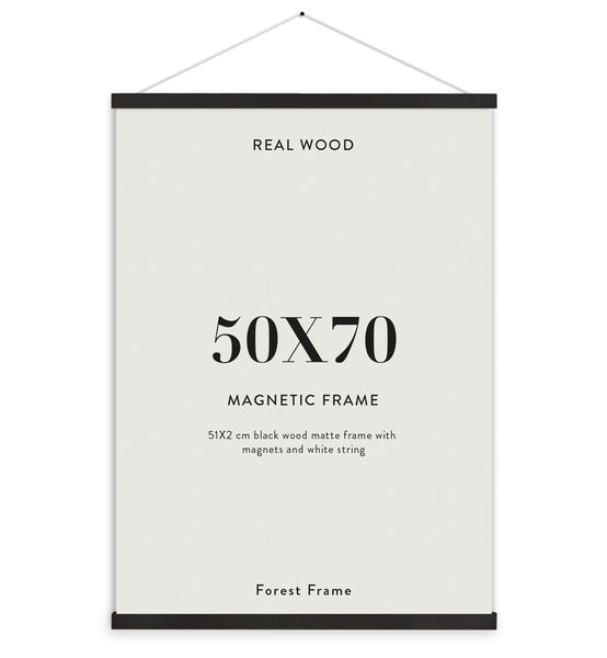 Posterleiste magnetisch Holz schwarz 51 cm (50 X 70 Poster)