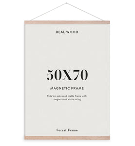 Posterleiste magnetisch Holz Eiche 51 cm (50 X 70 Poster)
