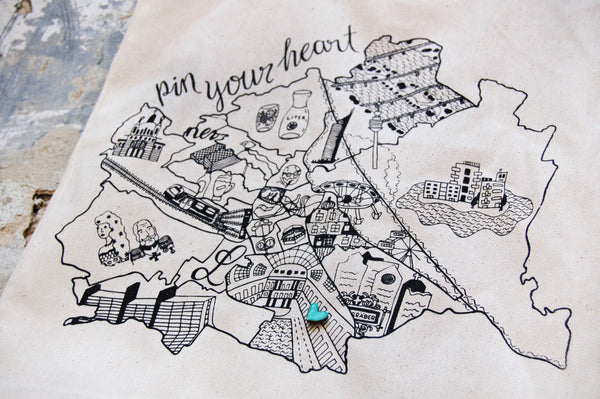 Wien - Tasche *Pin your heart*