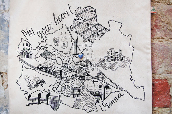 Wien - Tasche *Pin your heart*