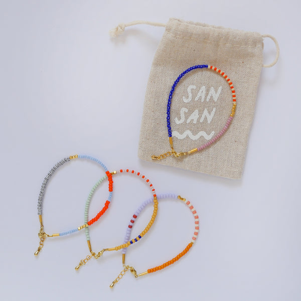 Armband LENTE - mango - strawberry cream - lilac | SAN SAN