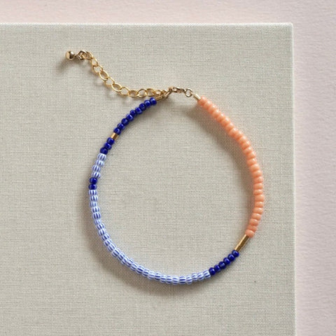 Armband LENTE - blush - deep blue - blue stripes | SAN SAN