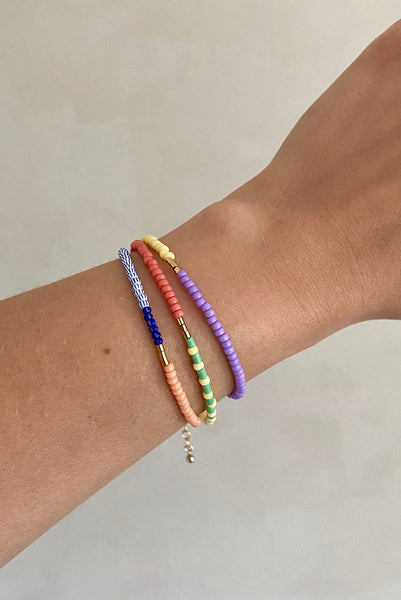 Armband LENTE - blush - deep blue - blue stripes | SAN SAN