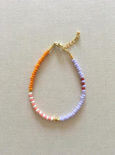 Armband LENTE - mango - strawberry cream - lilac | SAN SAN