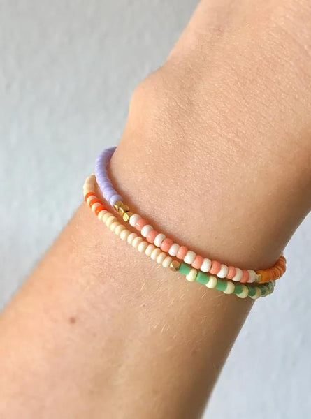 Armband LENTE - mango - strawberry cream - lilac | SAN SAN