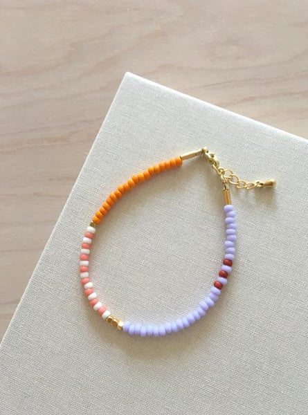 Armband LENTE - mango - strawberry cream - lilac | SAN SAN