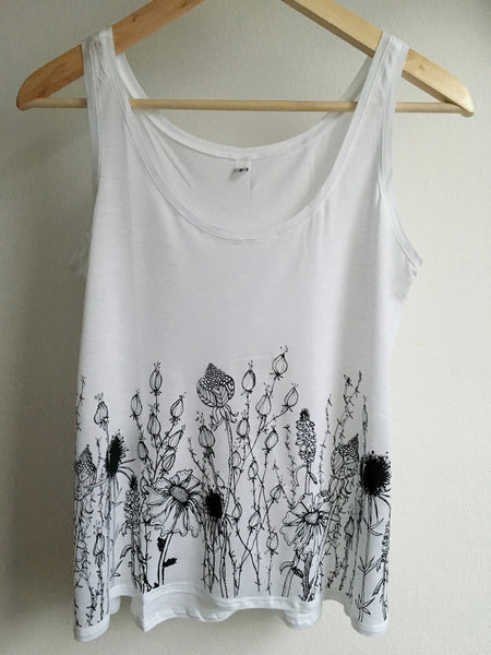 Shirt Blumen weiß