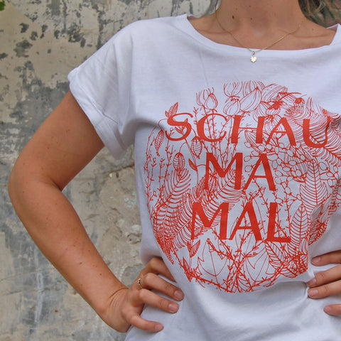 T-Shirt *Schau ma mal* weiß