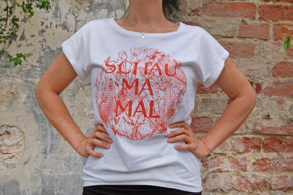 T-Shirt *Schau ma mal* weiß