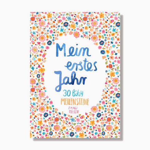 Meilensteinkarten Baby *Mein erstes Jahr* mit Blumen