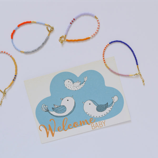 Armband LENTE - deep blue - clementine - raspberry | SAN SAN