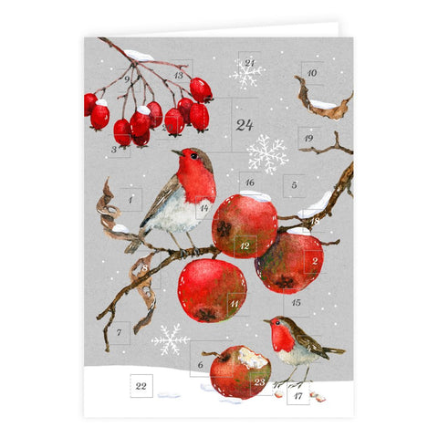 Adventkalender Klappkarte *Frostige Beeren*