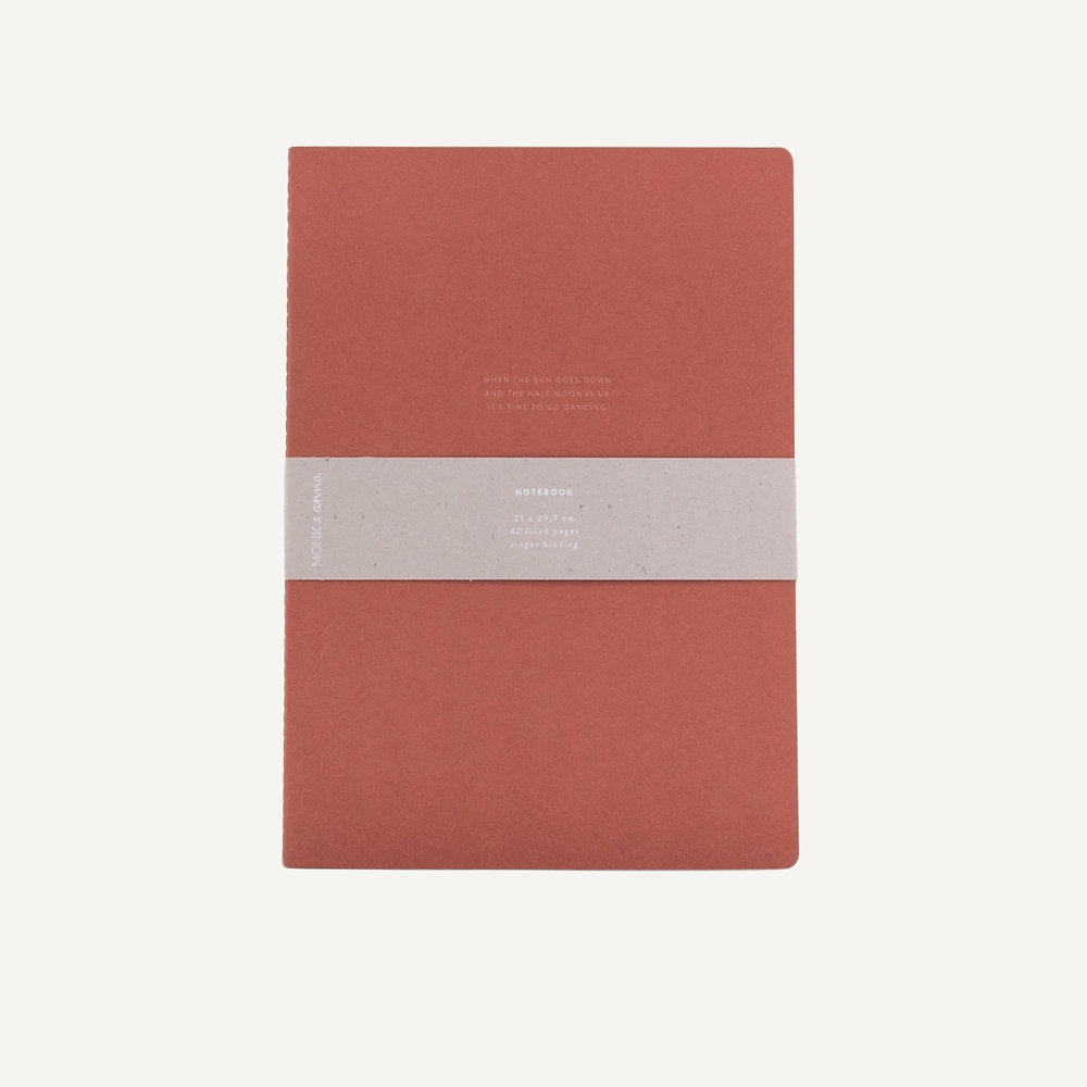 Notizheft XL • quote • brick red | Monk & Anna