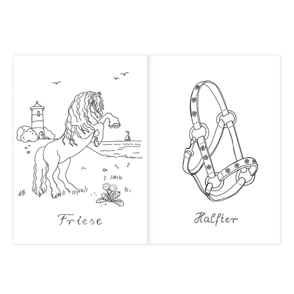 Mein allerschönstes Pferderassen Malbuch A4